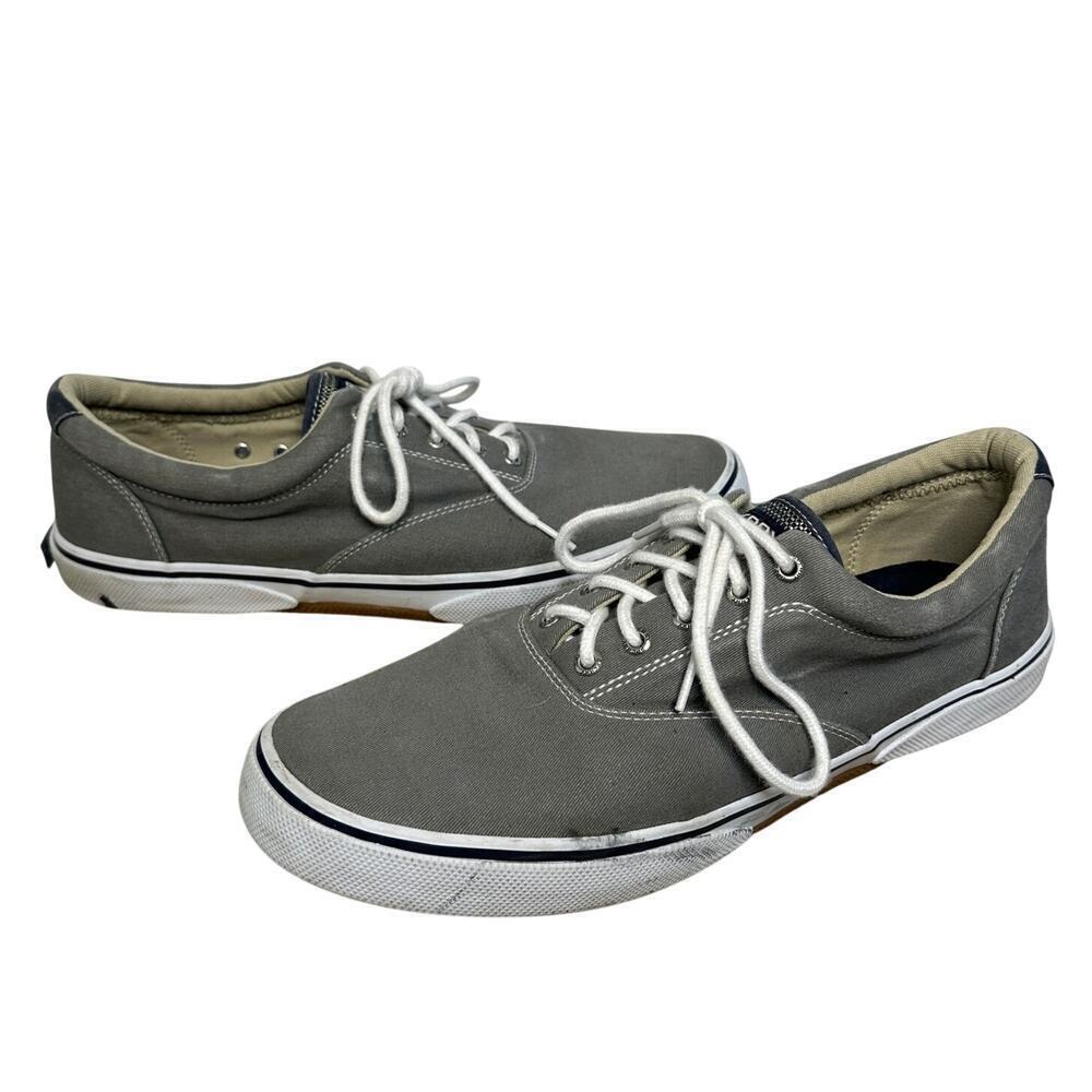 Sperry Top Sider Men Size 13 Halyard Ash Gray Sneaker Boat Shoe Casual Preppy